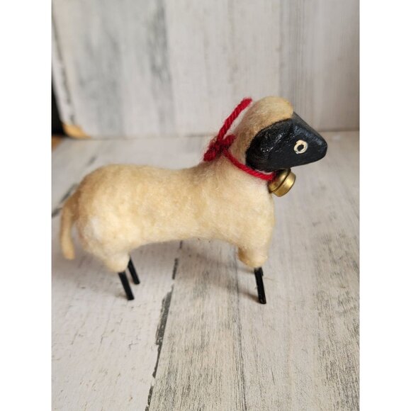 Vintage sheep lamb ornament bell spring Easter home decor - Picture 1 of 5